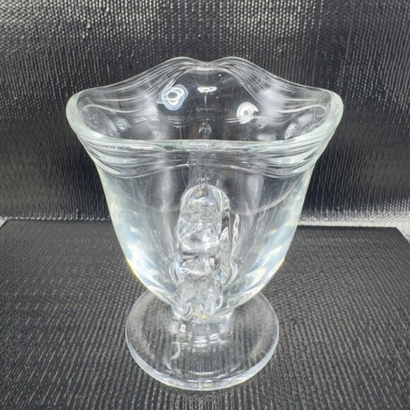 1930s Fostoria Coronet Clear Glass Creamer Small Pitcher Manganese 365nm UV Glow - Picture 12 of 12